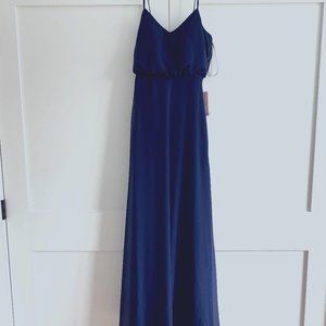 NWT Long Navy Blue Bridesmaid Dress